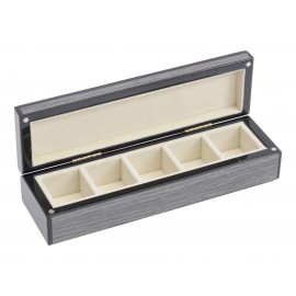 Grey Gloss Cufflink Box 